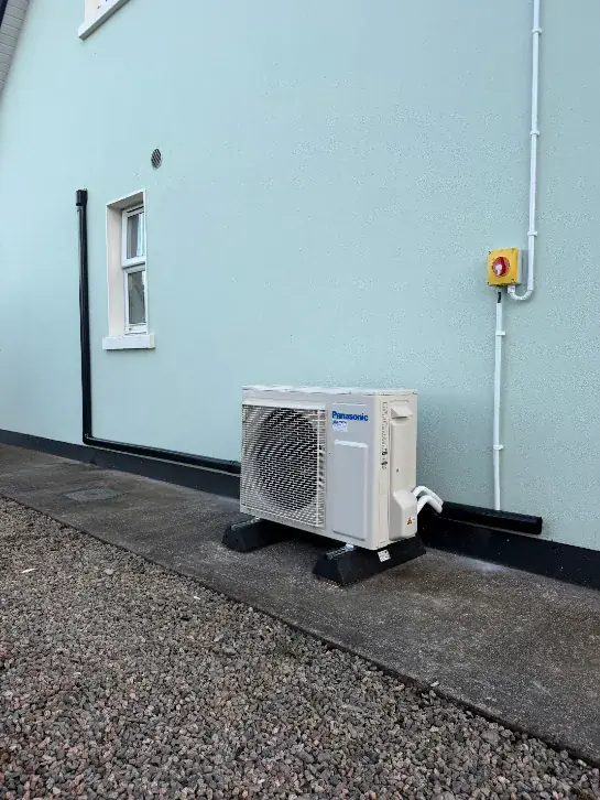 Panasonic outdoor unit at a Cavan countryside house